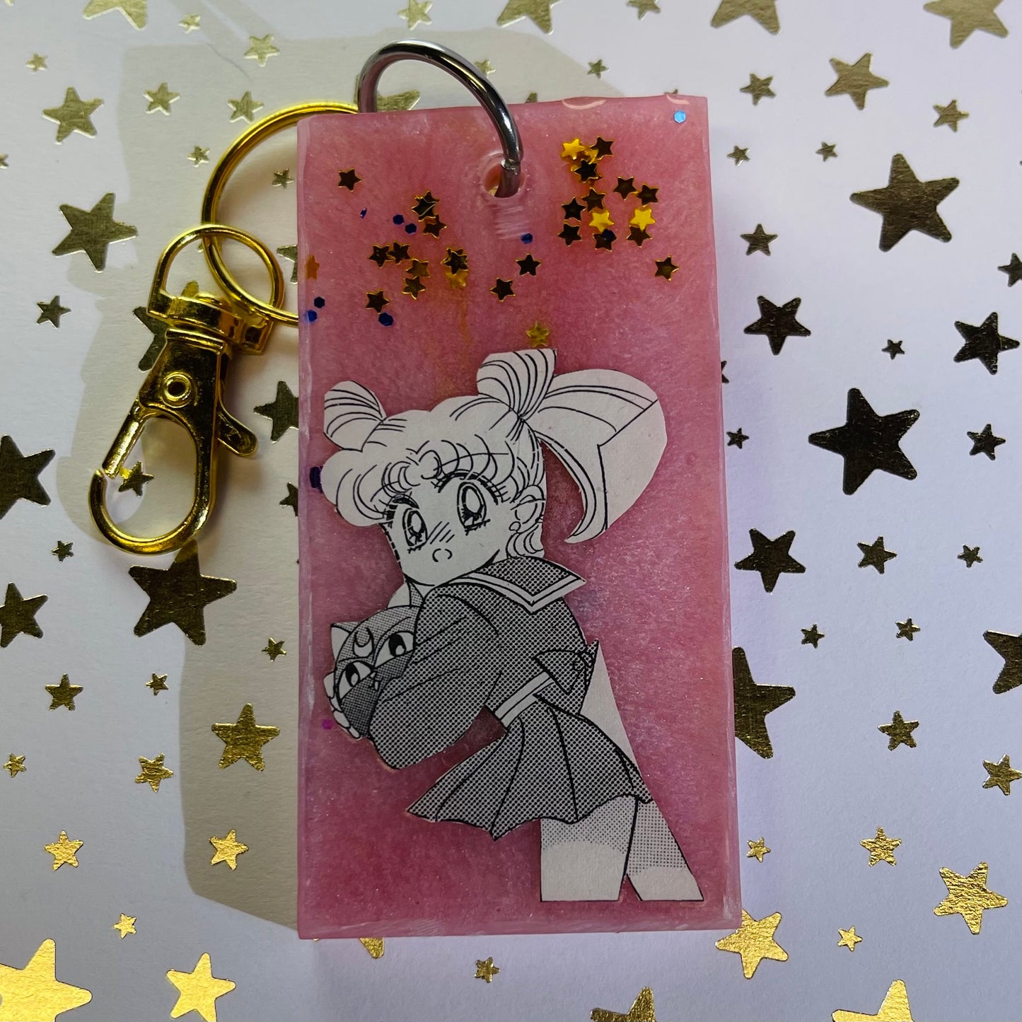 “Chibi” Recycled Manga Keychain