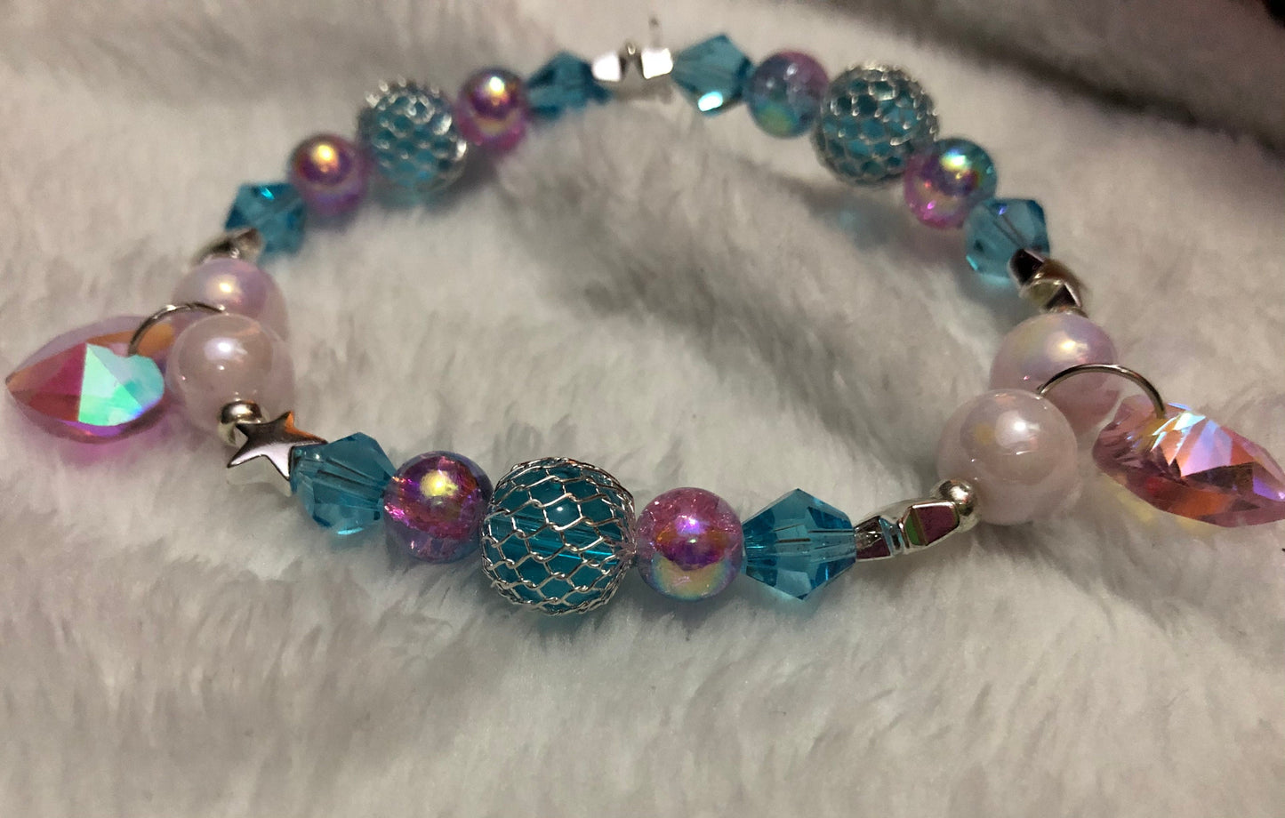 Sapphire Magic Shimmer Heart Bracelet