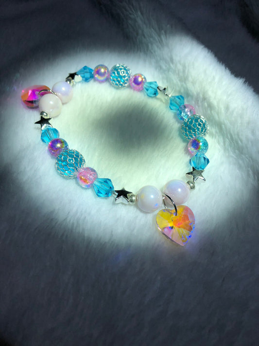 Sapphire Magic Shimmer Heart Bracelet