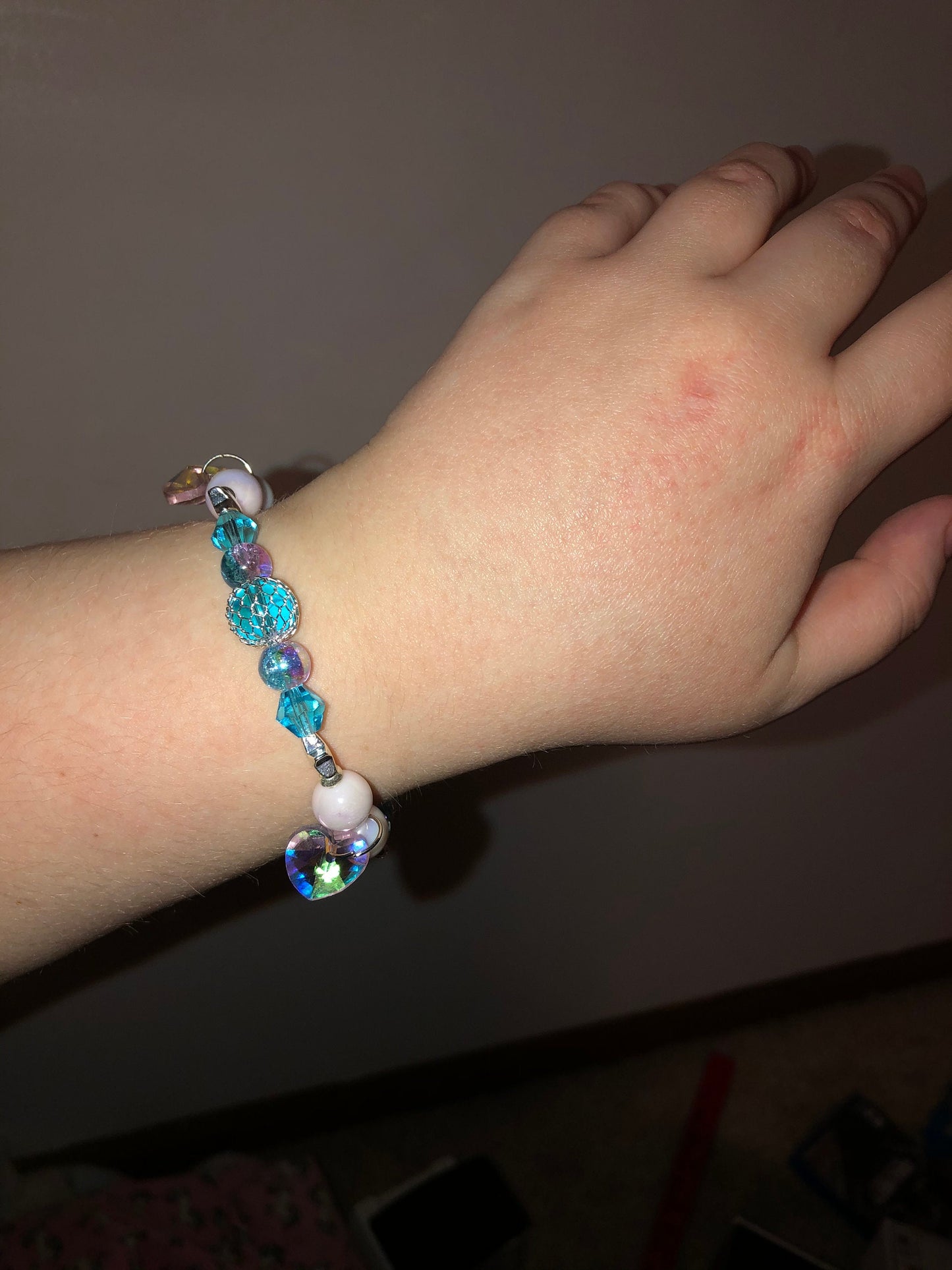 Sapphire Magic Shimmer Heart Bracelet