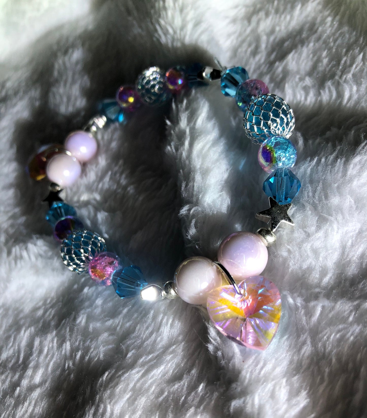 Sapphire Magic Shimmer Heart Bracelet