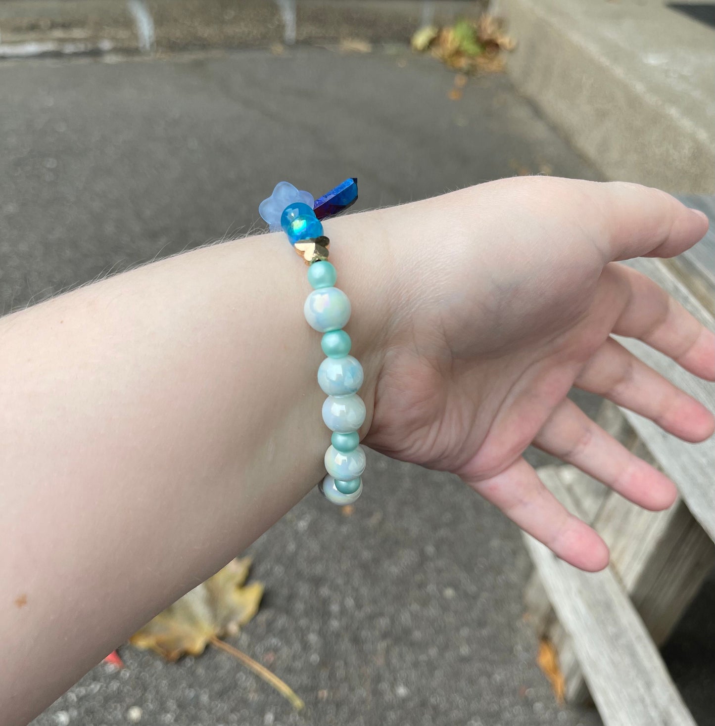 Azura - Barbie Fairytopia Inspired - Sophisticated Sapphire Blue Flowery Bracelet