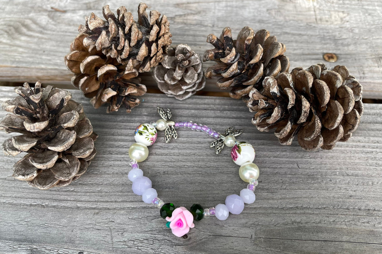 Lilacs in The Garden Bracelet