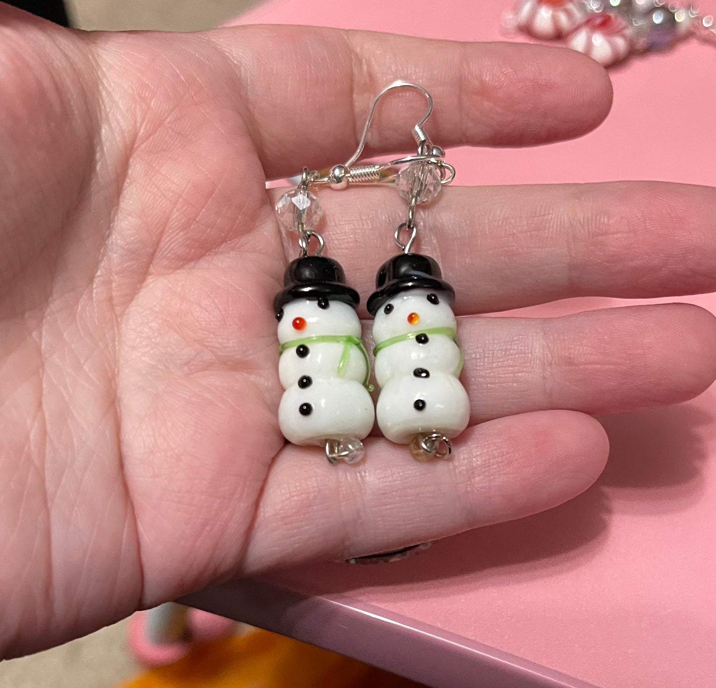 Winter Snowman Earrings