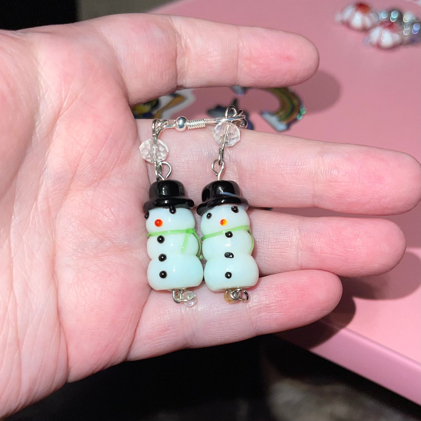 Winter Snowman Earrings