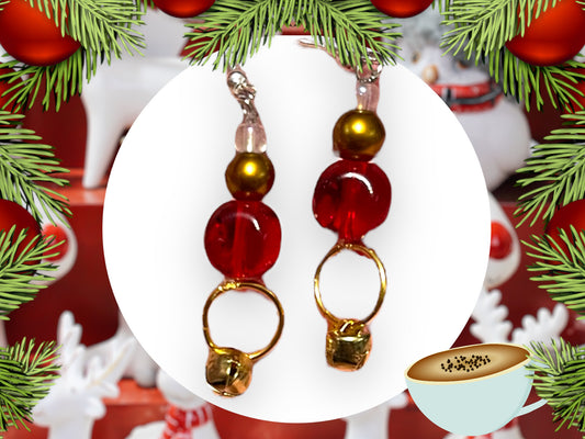 Golden Jingle Bell Earrings