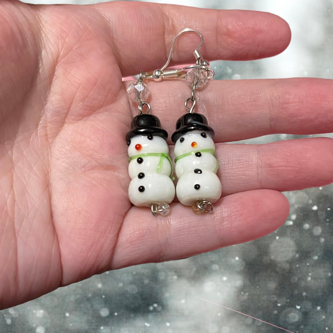 Winter Snowman Earrings