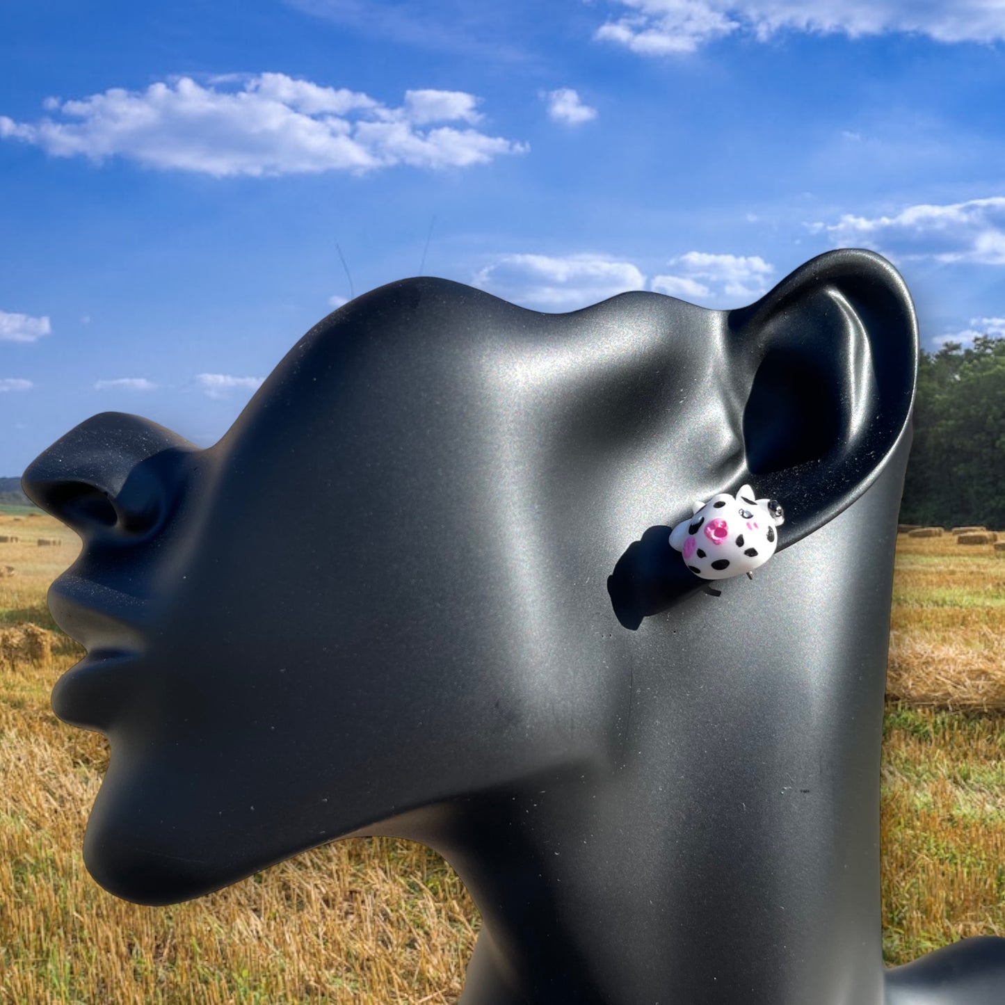 Moo-Tastic Cow Stud Earrings
