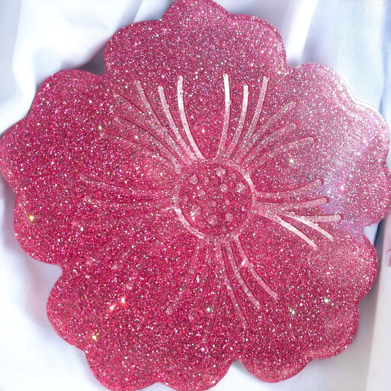 Pink Cherry Blossom Resin Coaster